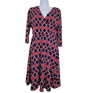 Stitch Fix 41 Hawthorn Renesme Geo Cube Jersey Faux Wrap Dress